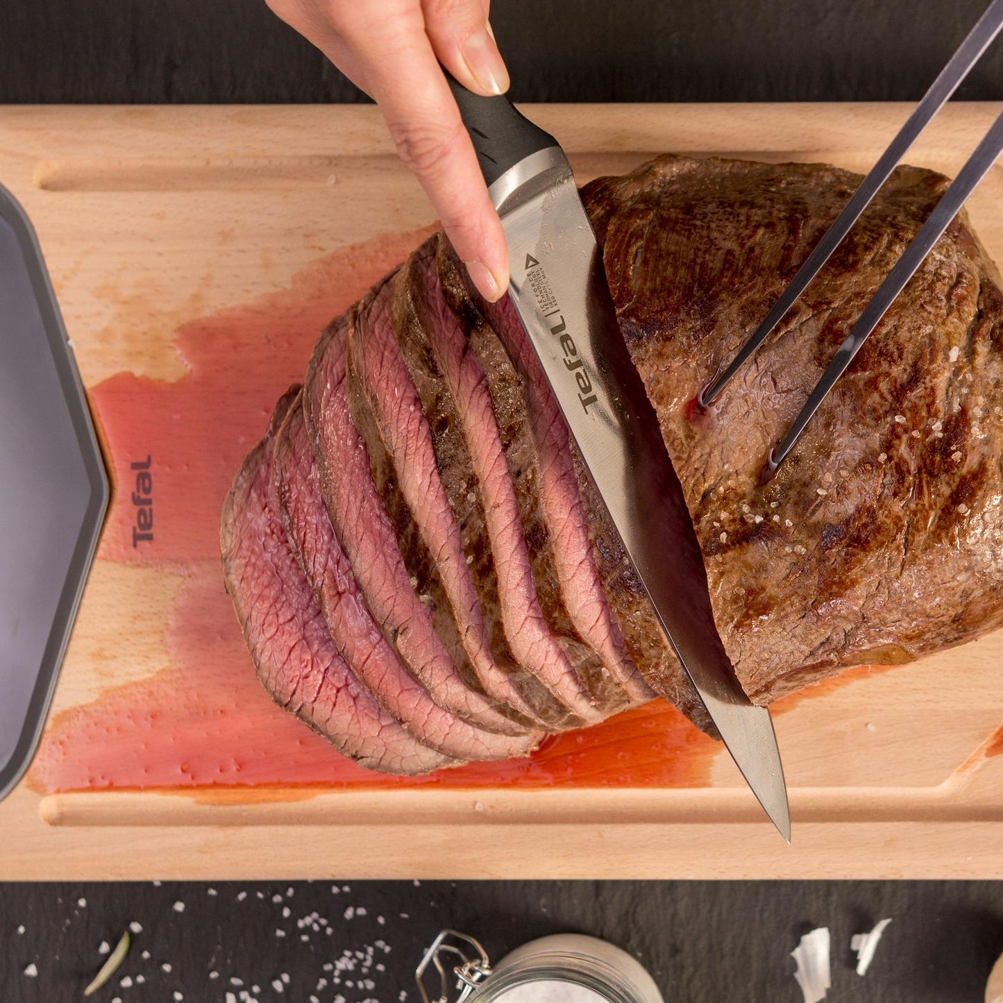 Cuchillo Chef Ice Force 20 Cm Tefal2#Negro