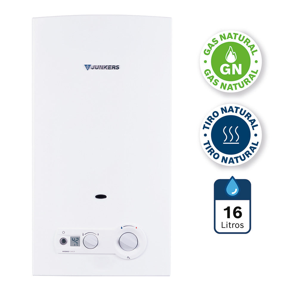 Calefón Hydropower 16 Lts Gas Natural Junkers2#Blanco