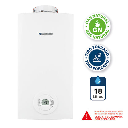 Calefón Cámara Estanca 18 Lts Gas Natural Junkers2#Blanco