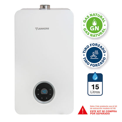 Calefón Tiro Forzado 15 Lts Gas Natural Junkers2#Blanco