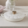 Cocotte Baja Petalos White 26 cm Le Creuset1#Blanco