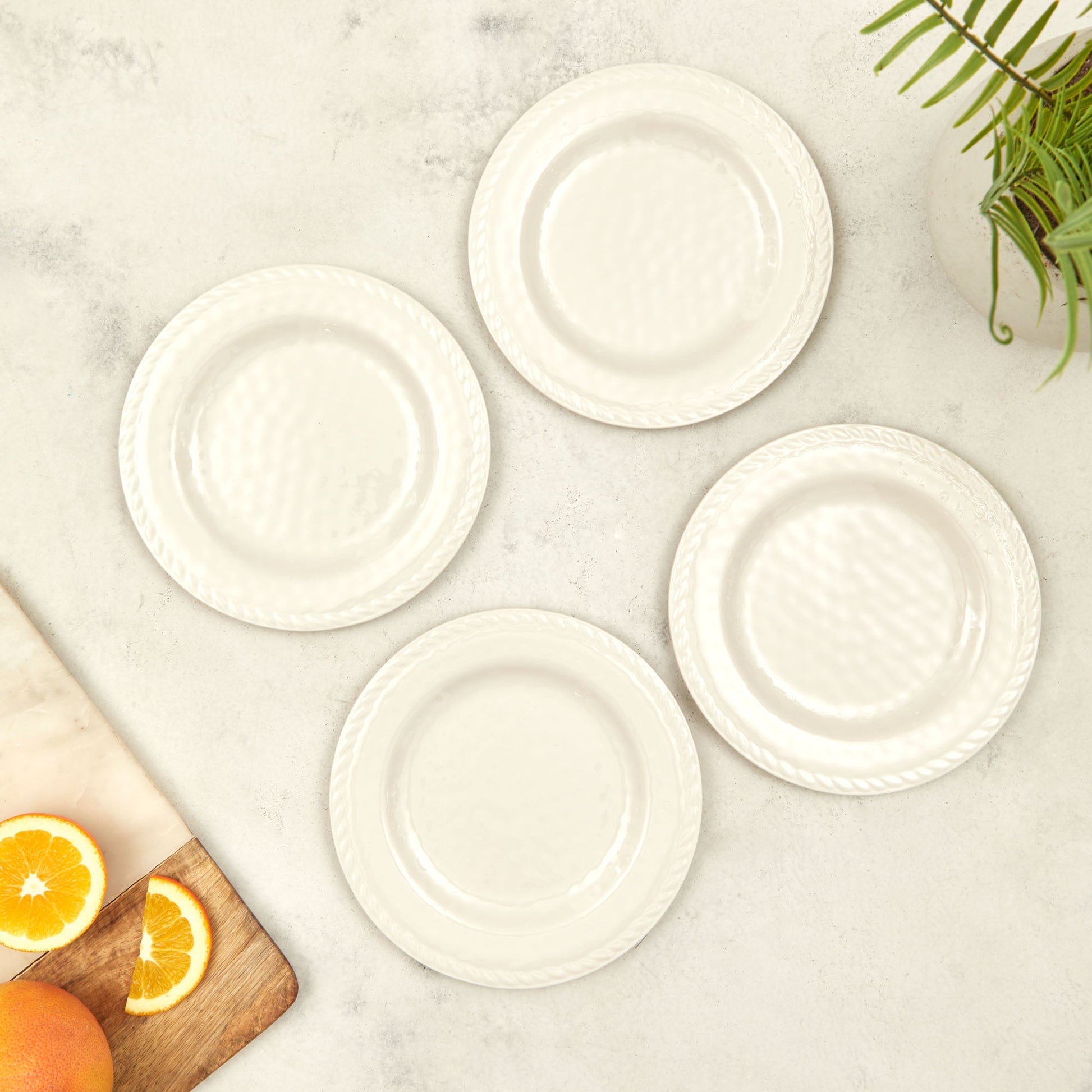 Set 4 Platos Cordón1#Blanco