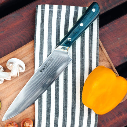 Cuchillo Ralún 8'' Damasco BlackHand2#Azul