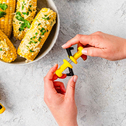Set de 4 Pinchos Para Choclo Lockorns Dreamfarm7#Amarillo