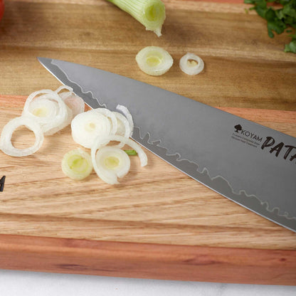 Cuchillo Chef Modelo Pata de Puma 21.2 Cm Koyam5#Amarillo Pálido