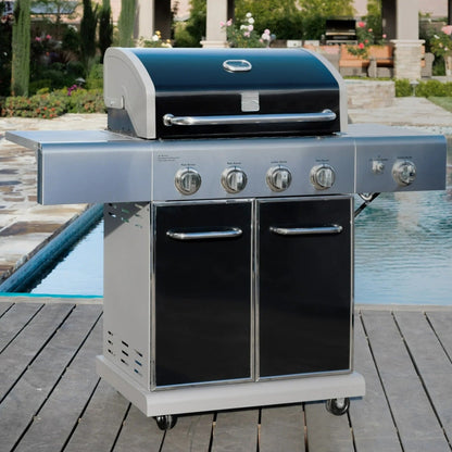 Parrilla Gas 4 Quemadores + Sellador Lateral Infrarrojo KE-P46365-N Kenmore1#Negro | Acero
