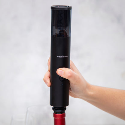 Set Abridor de Vinos y Bomba al Vacío 2 en 1 + 2 Tapones