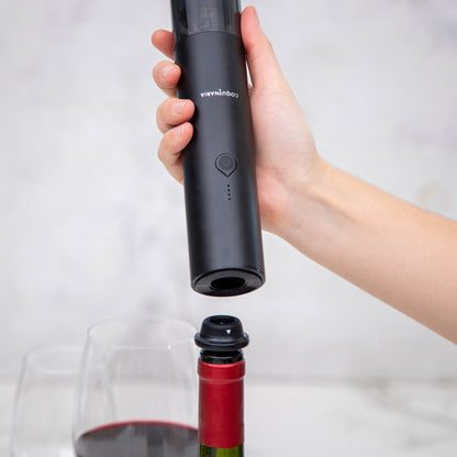 Set Abridor de Vinos y Bomba al Vacío 2 en 1 + 2 Tapones