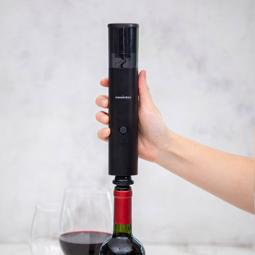 Set Abridor de Vinos y Bomba al Vacío 2 en 1 + 2 Tapones