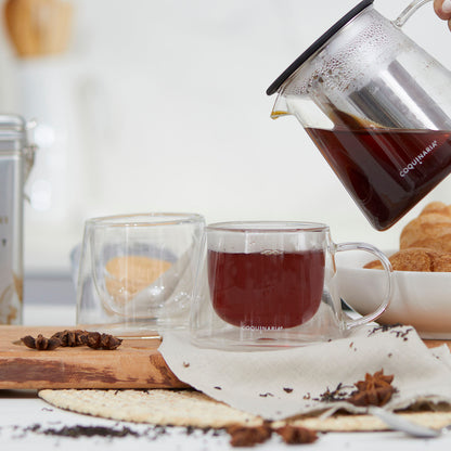 Set 2 Mugs de Vidrio 250 ml Coquinaria