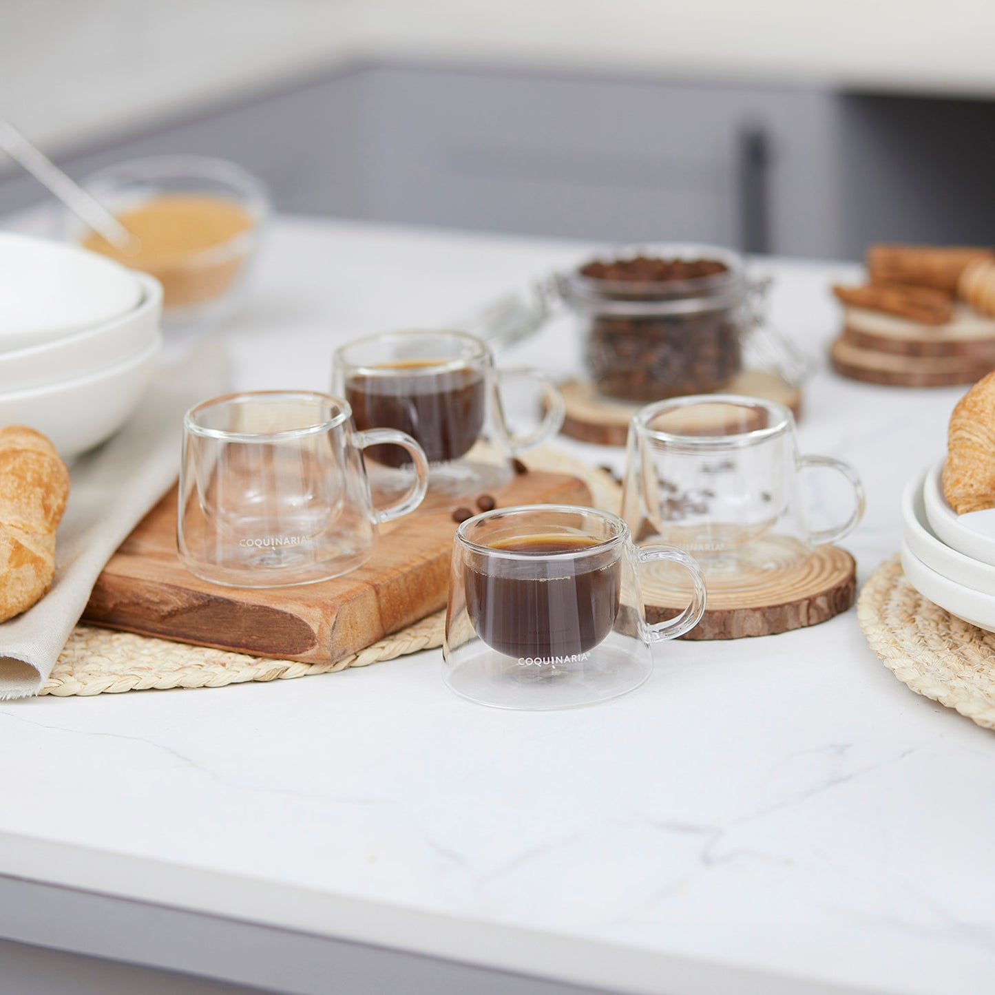 Set 4 Tazas de Espresso 80 ml Coquinaria