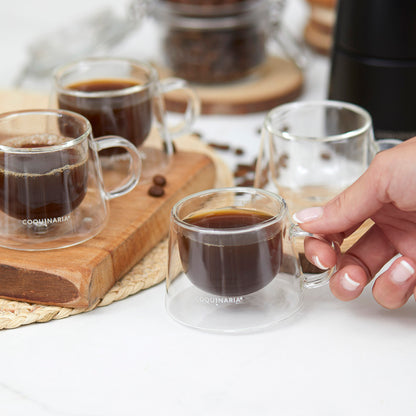 Set 4 Tazas de Espresso 80 ml Coquinaria