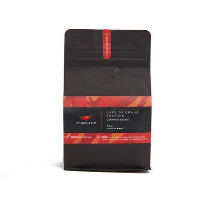 Café de Grano Tostado Colombia Excelso 250gr. Coquinaria