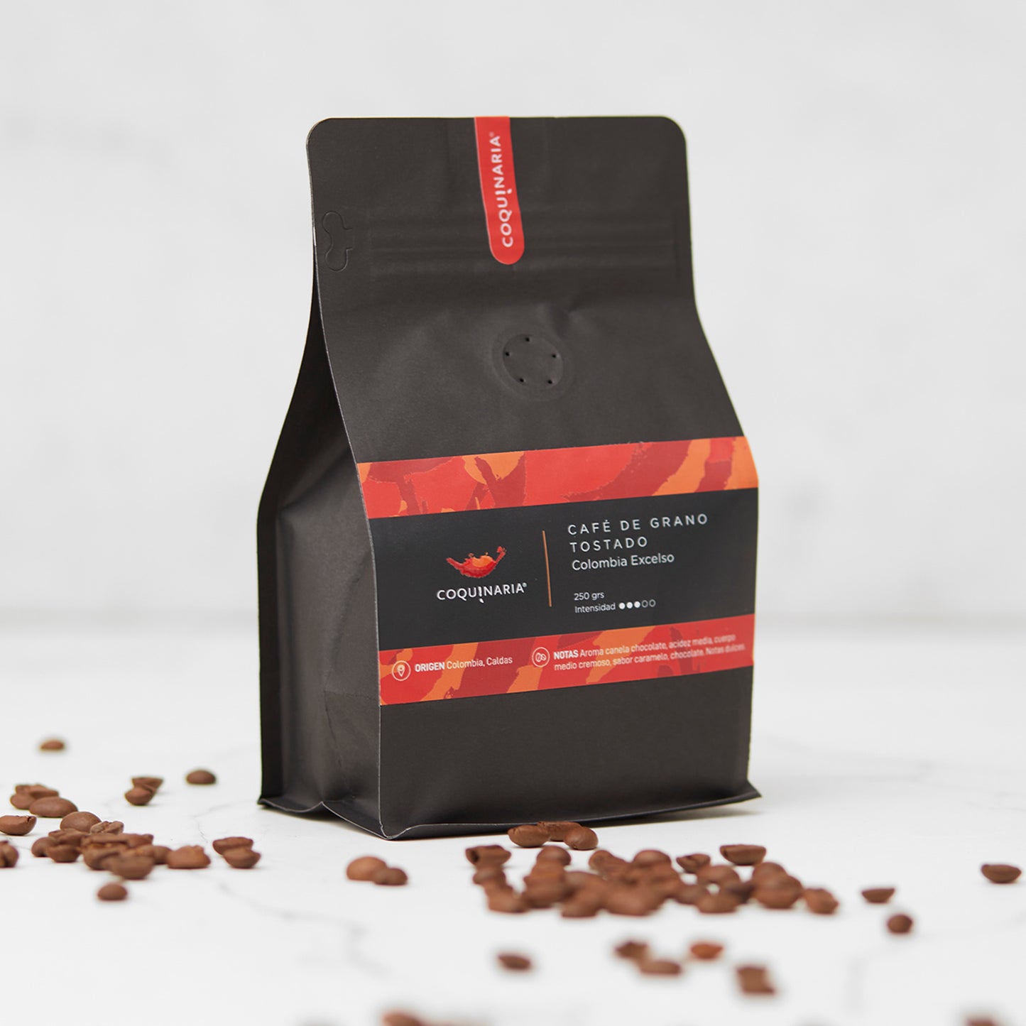 Café de Grano Tostado Colombia Excelso 250gr. Coquinaria