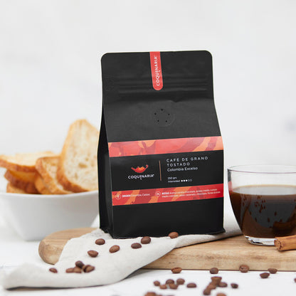 Café de Grano Tostado Colombia Excelso 250gr. Coquinaria