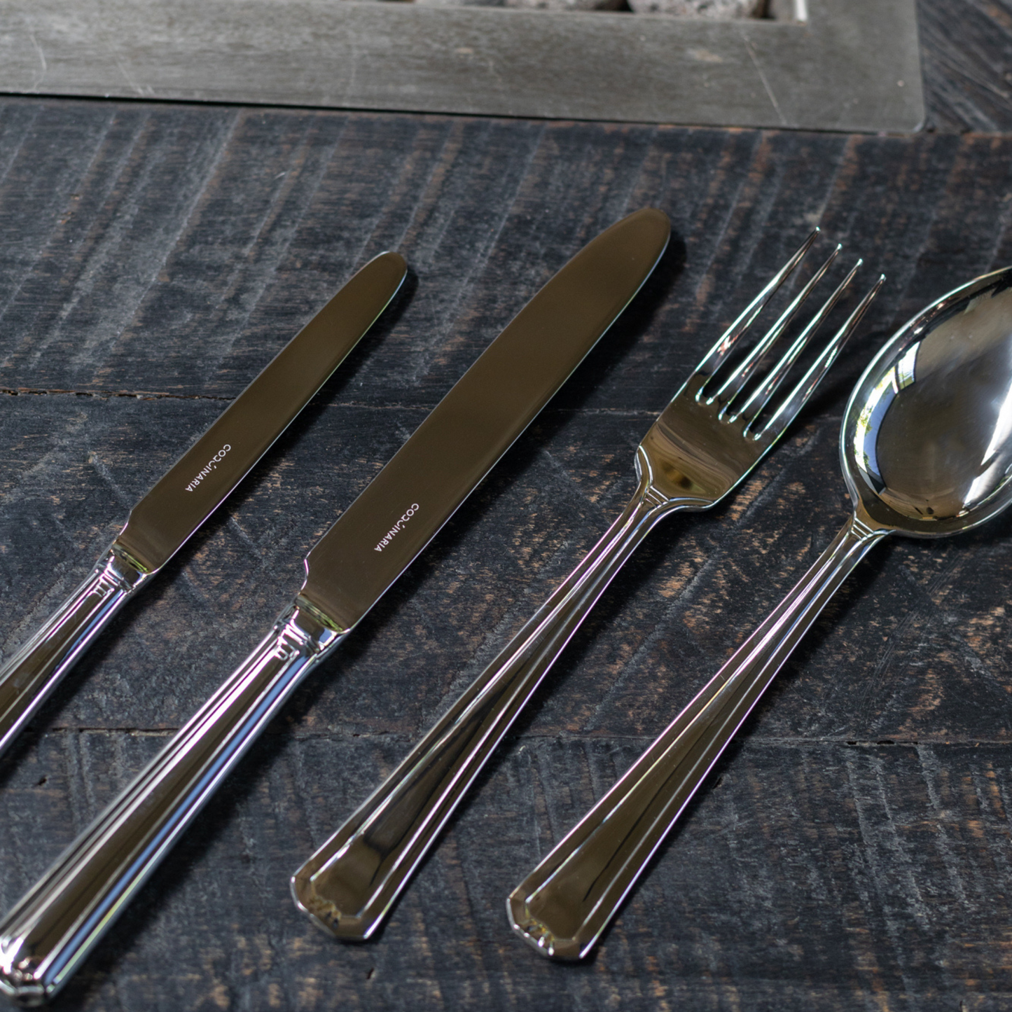 Set de Cuchilleria Oxford 6 Personas 42pzs Silver Mirror Finish Coquinaria