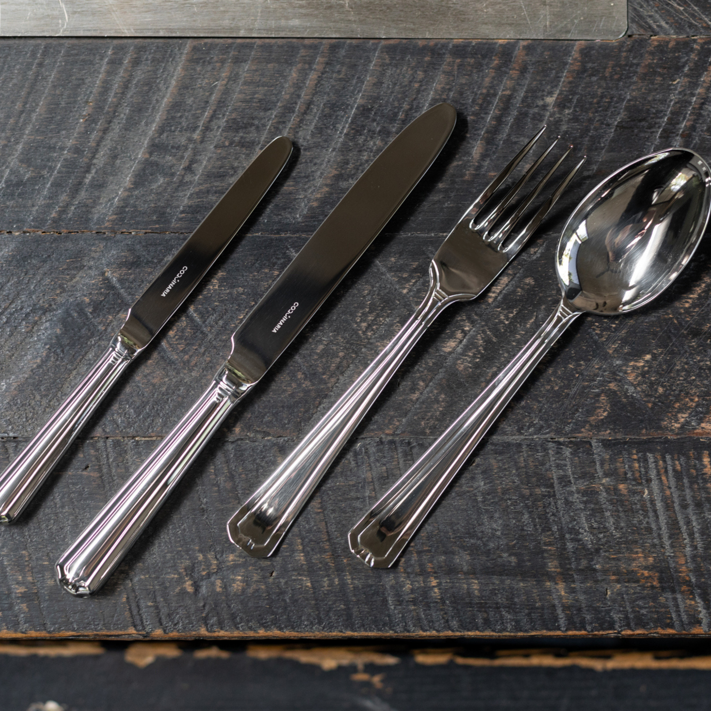 Set de Cuchilleria Oxford 6 Personas 42pzs Silver Mirror Finish Coquinaria