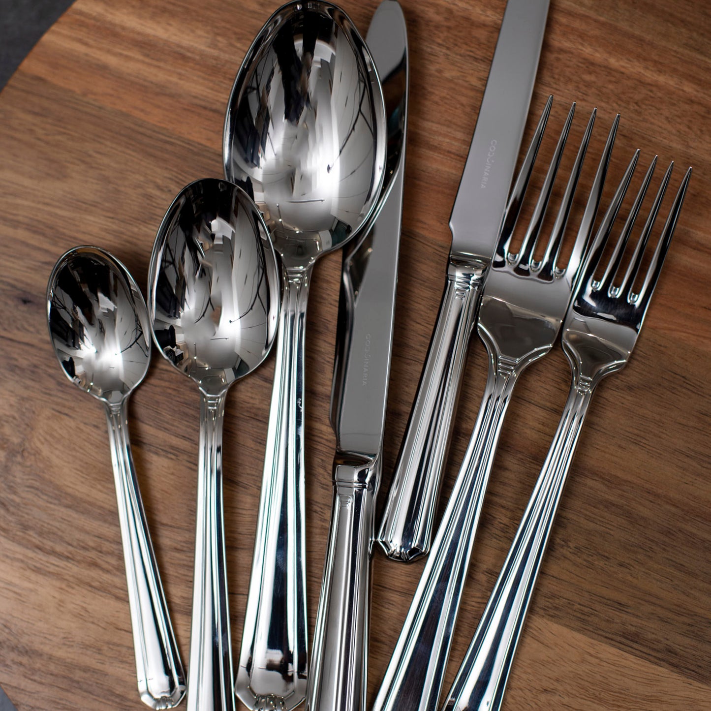 Set de Cuchilleria Oxford 6 Personas 42pzs Silver Mirror Finish Coquinaria