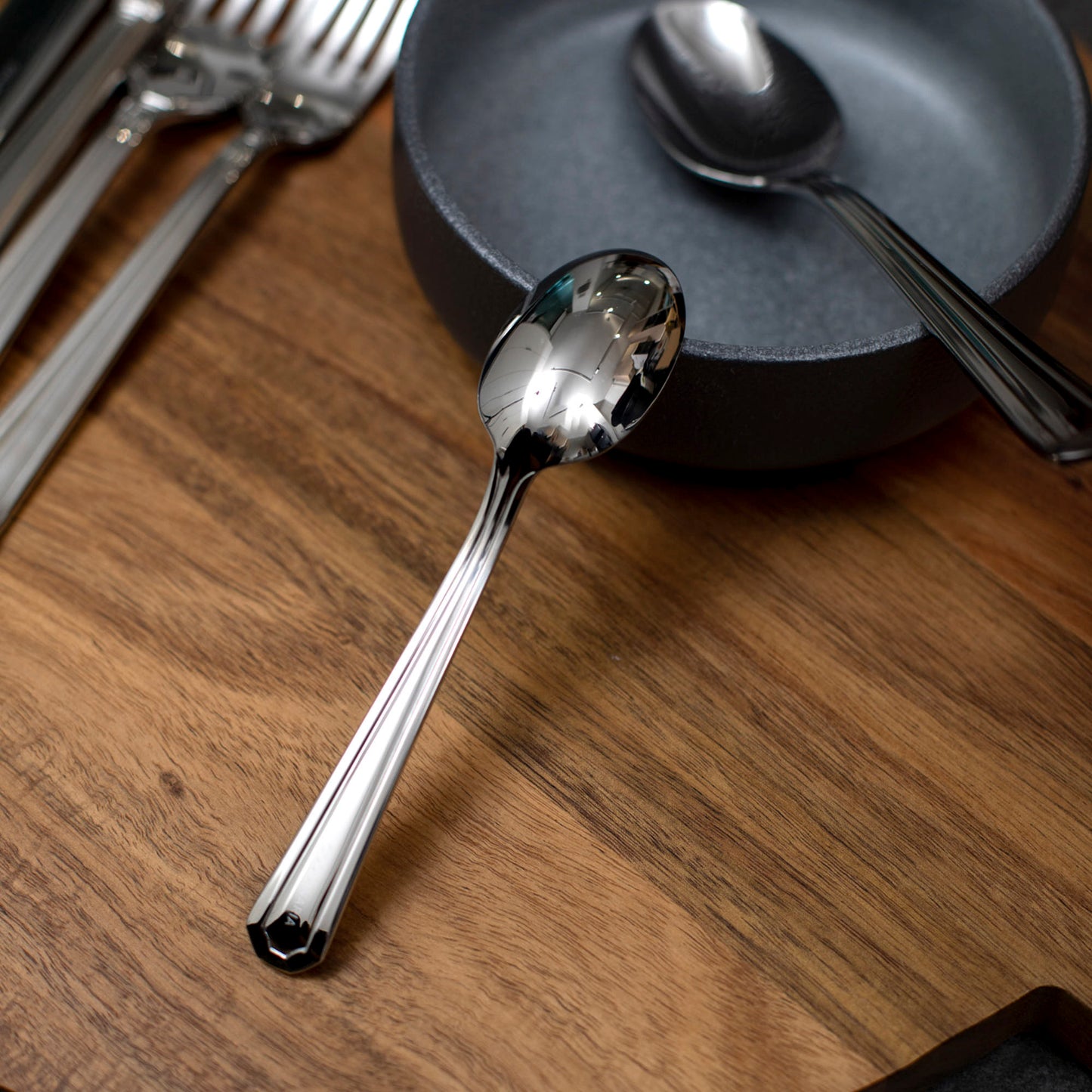 Set de Cuchilleria Oxford 6 Personas 42pzs Silver Mirror Finish Coquinaria