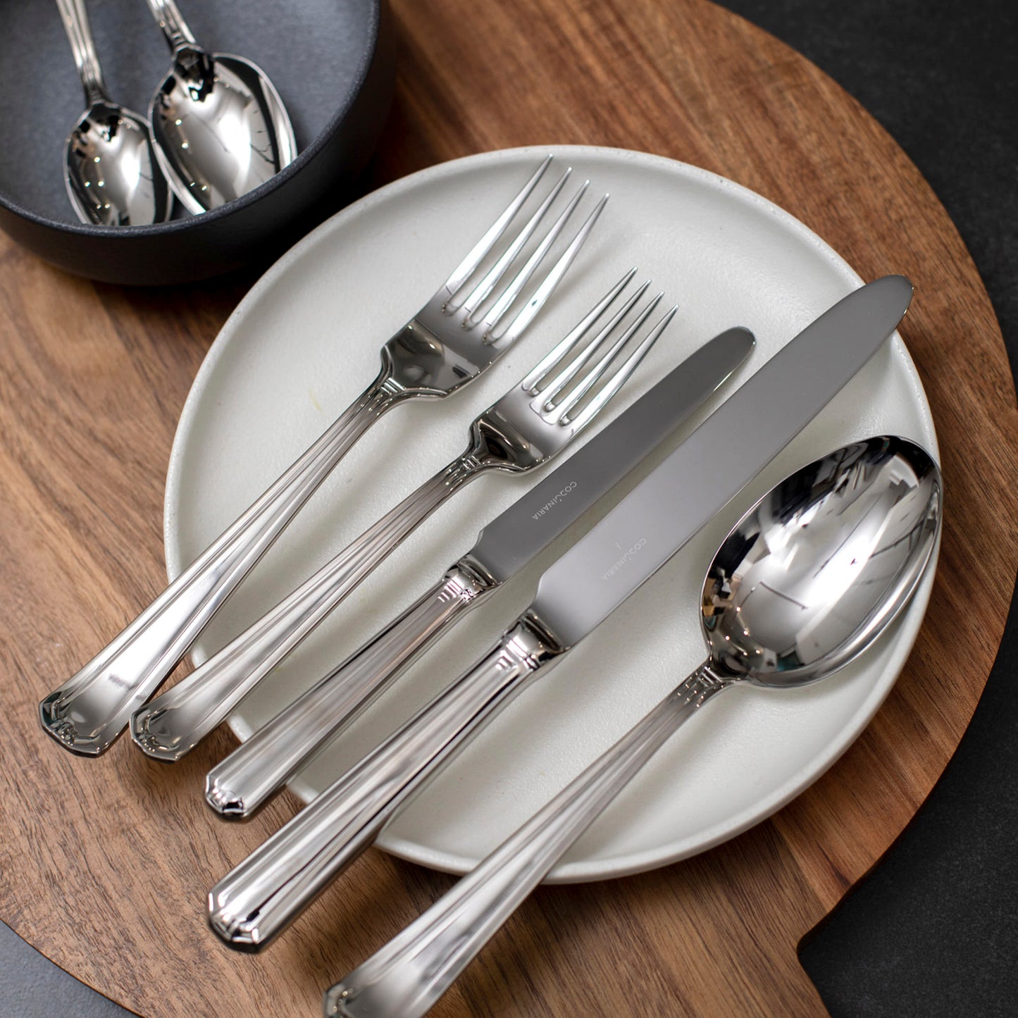 Set de Cuchilleria Oxford 6 Personas 42pzs Silver Mirror Finish Coquinaria