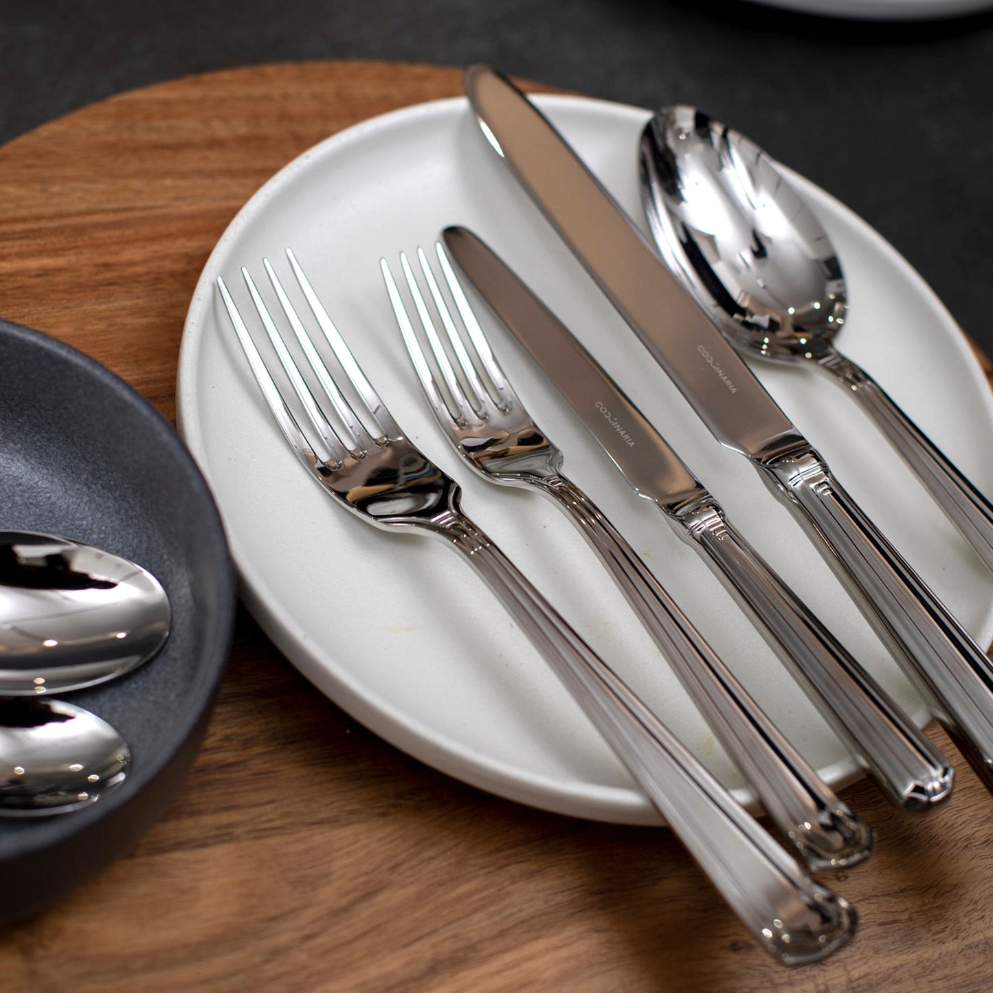 Set de Cuchilleria Oxford 6 Personas 42pzs Silver Mirror Finish Coquinaria