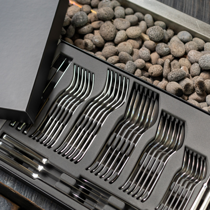 Set de Cuchilleria Oxford 6 Personas 42pzs Silver Matt Coquinaria