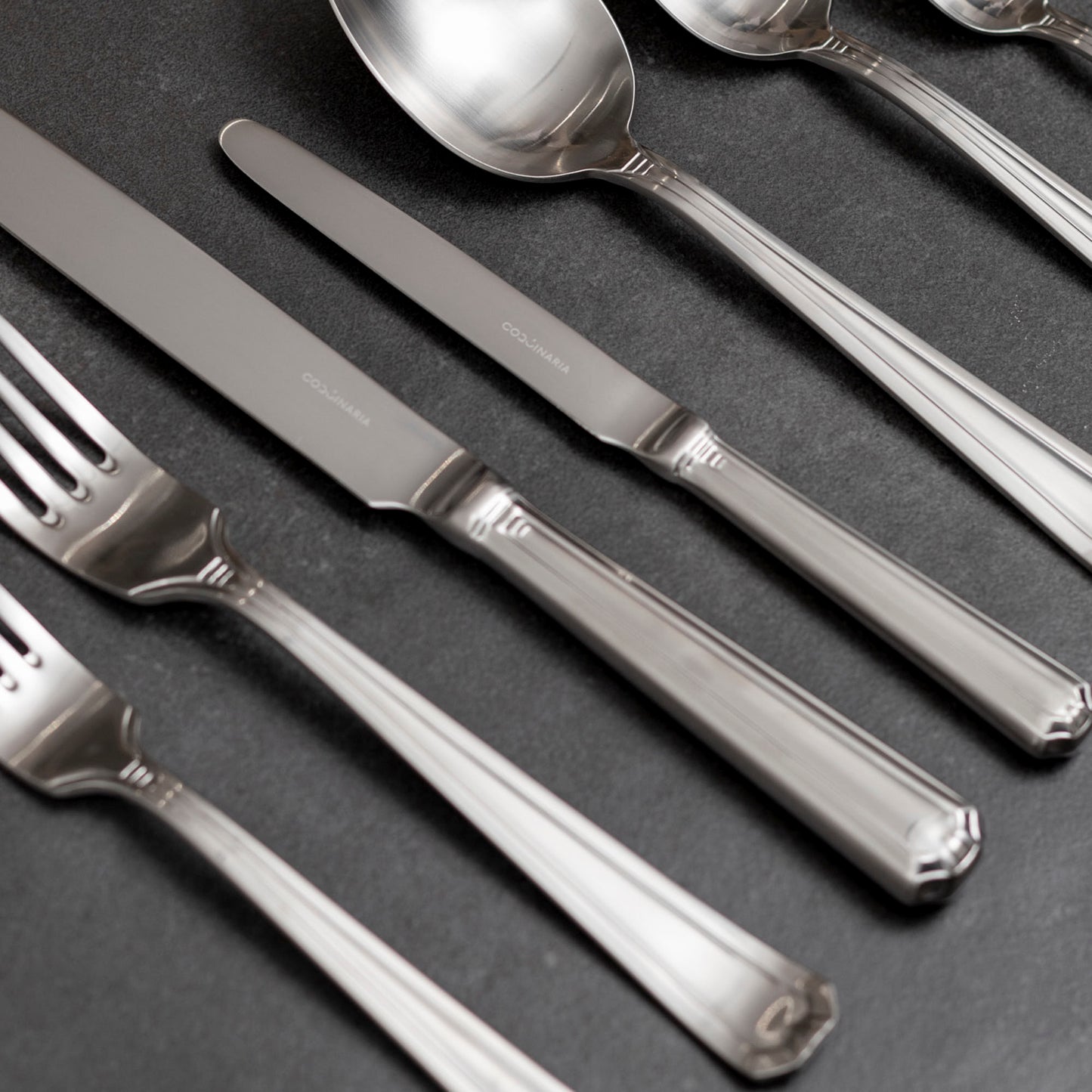 Set de Cuchilleria Oxford 6 Personas 42pzs Silver Matt Coquinaria
