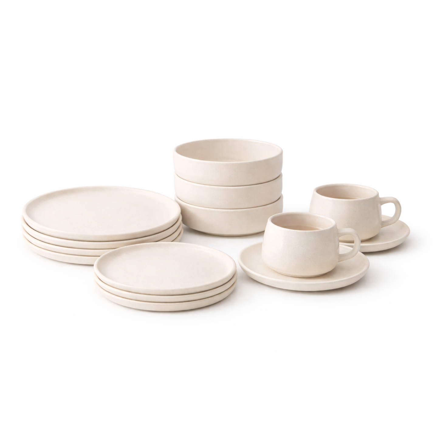 Juego de Vajilla Crema Porcelana 20 Pzs Coquinaria