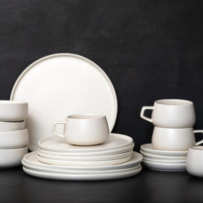 Juego de Vajilla Crema Porcelana 20 Pzs Coquinaria