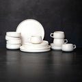 Juego de Vajilla Crema Porcelana 20 Pzs Coquinaria