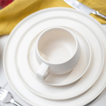 Juego de Vajilla Crema Porcelana 20 Pzs Coquinaria