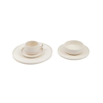 Juego de Vajilla Crema Porcelana 20 Pzs Coquinaria