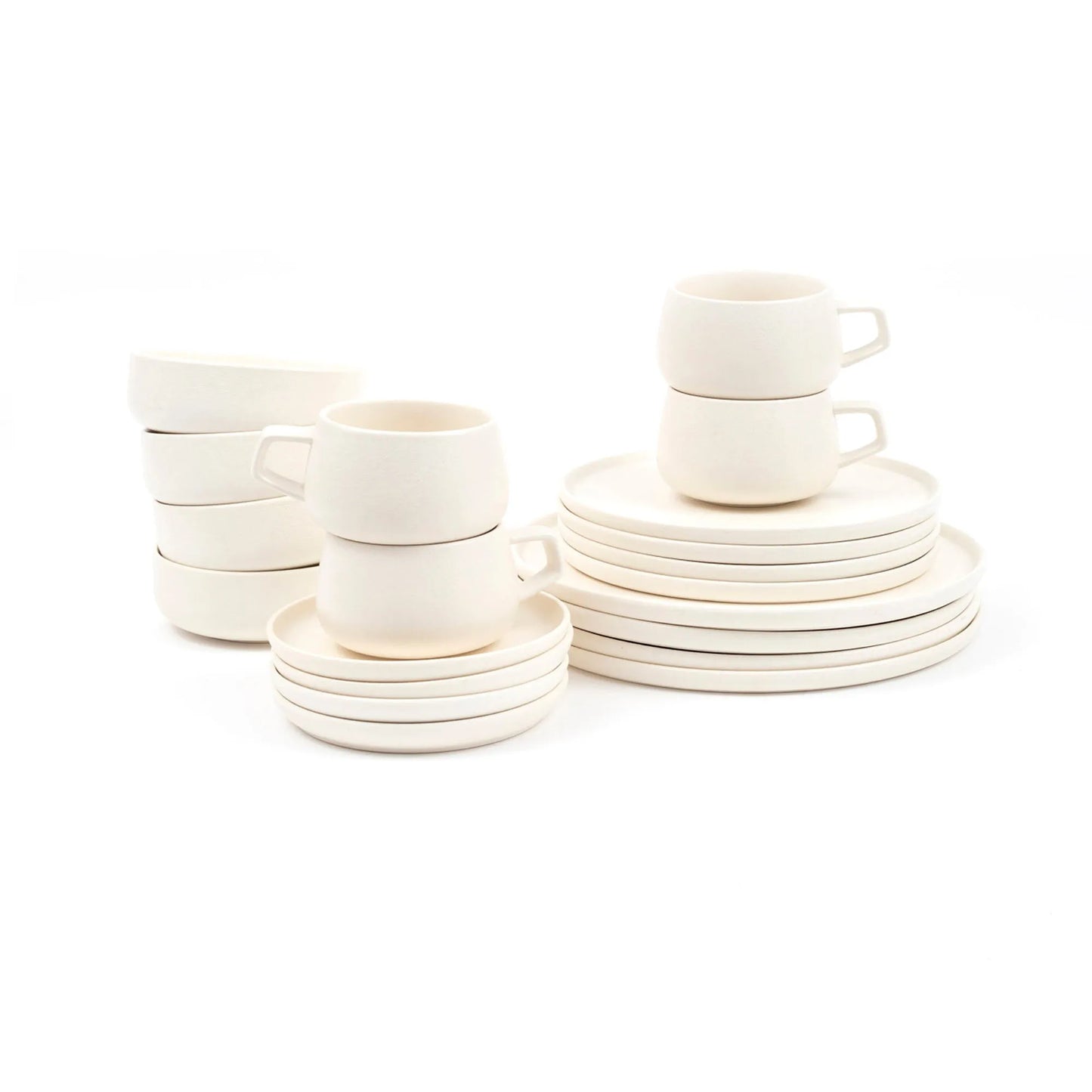 Juego de Vajilla Crema Porcelana 20 Pzs Coquinaria