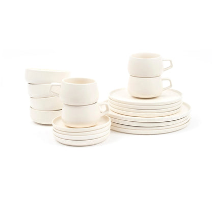 Juego de Vajilla Crema Porcelana 20 Pzs Coquinaria