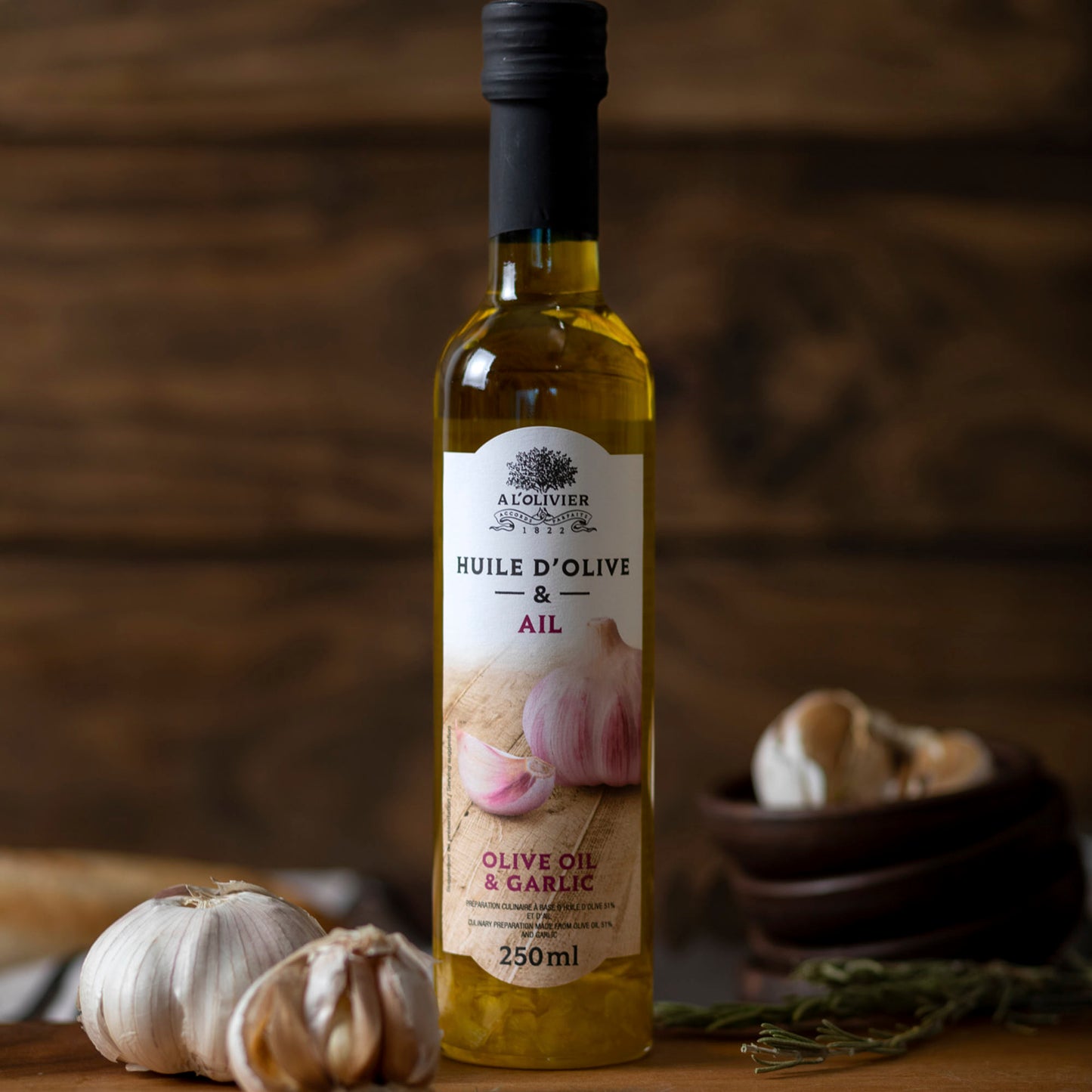 Aceite de Oliva con Ajo 250 ml Al Olivier