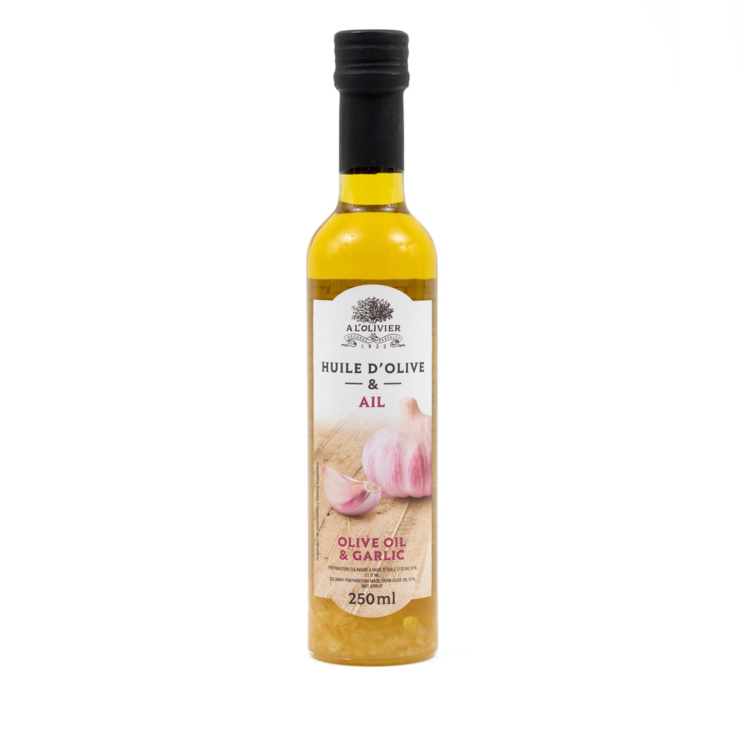 Aceite de Oliva con Ajo 250 ml Al Olivier