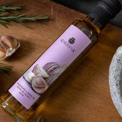 Aceite de oliva extra virgen aromatizado con ajos 250ml La Chinata