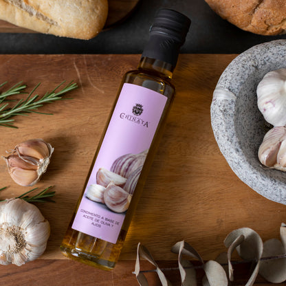 Aceite de oliva extra virgen aromatizado con ajos 250ml La Chinata