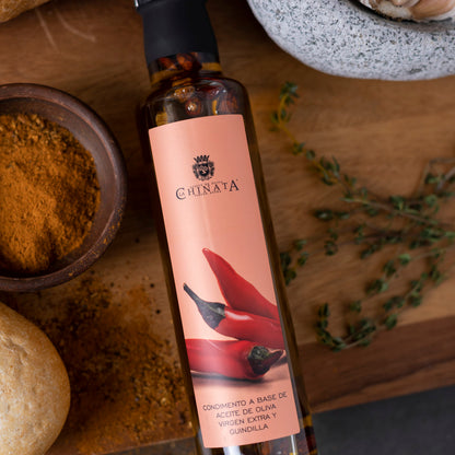 Aceite de oliva extra virgen aromatizado con ají 250ml La Chinata