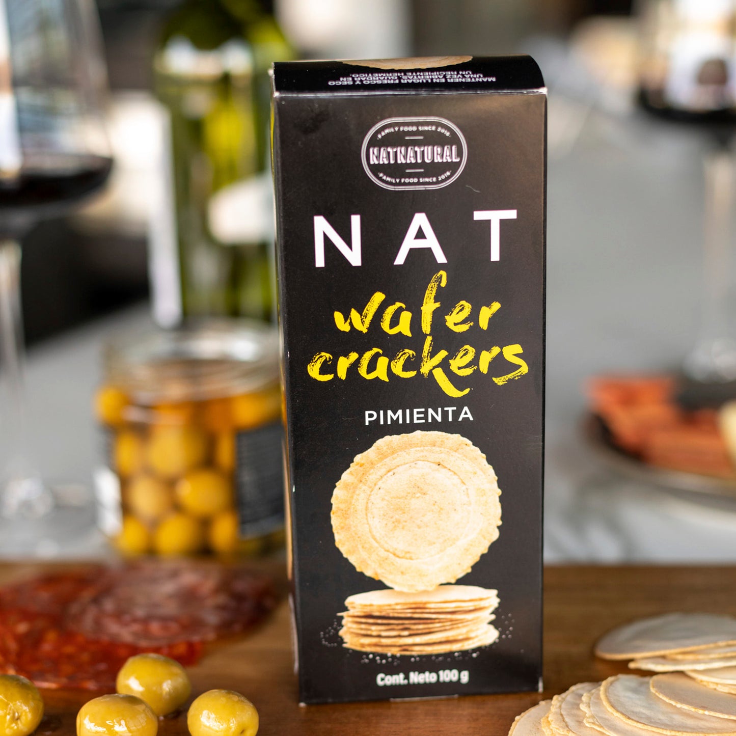 Galletas Wafer Cracker Pimienta 100 grs Nat