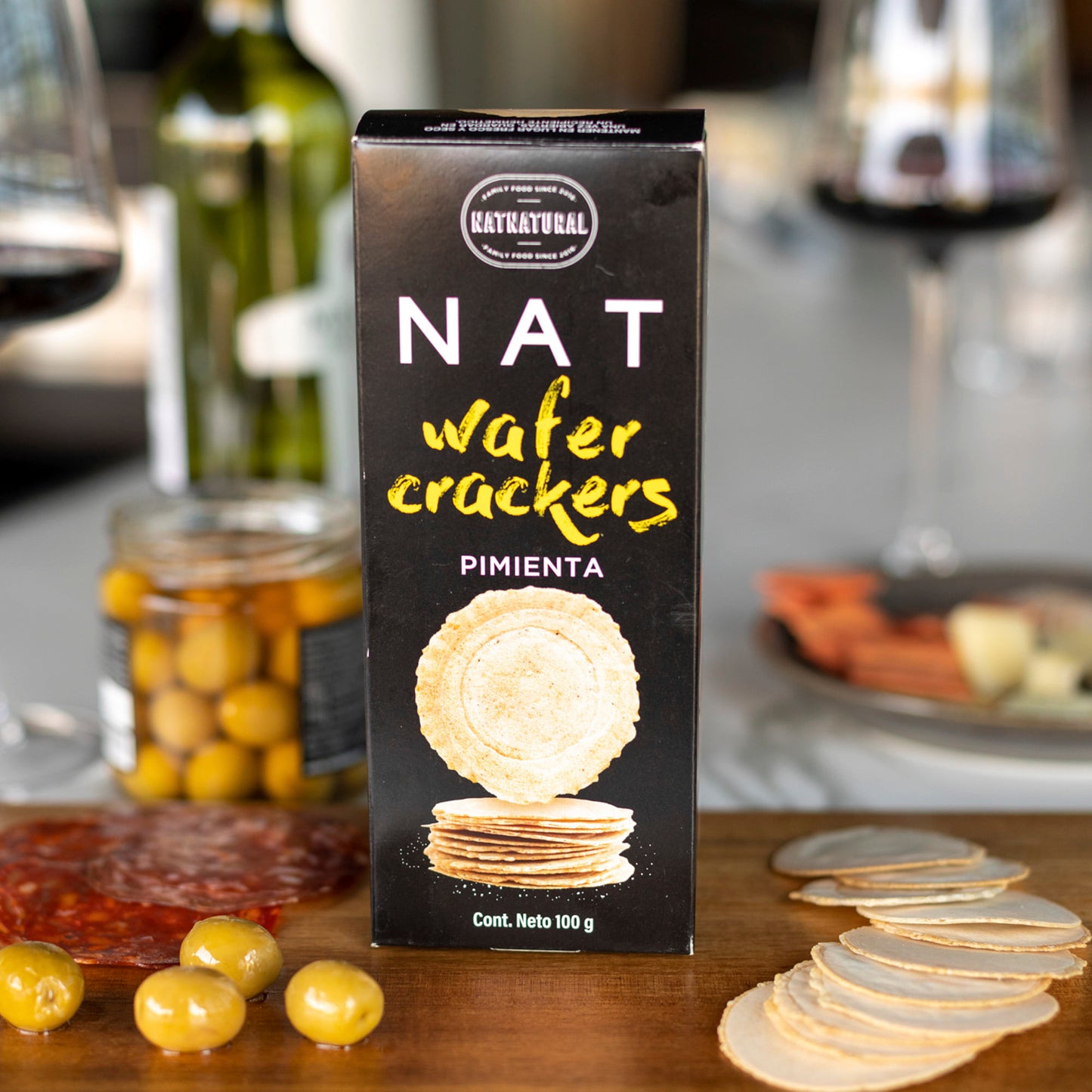 Galletas Wafer Cracker Pimienta 100 grs Nat