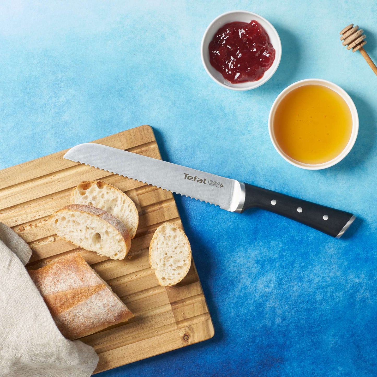Cuchillo Pan Ice Force 20 Cm Tefal2#Negro