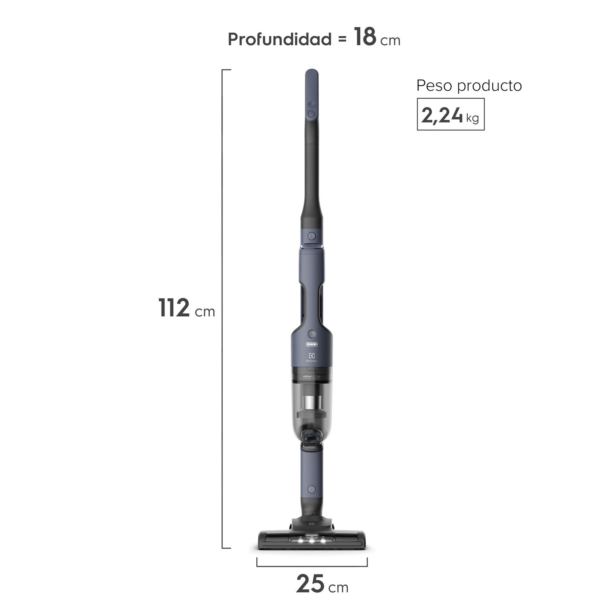 Aspiradora Vertical Inalámbrica Ergorapido 2 en 1 ERG019 Electrolux3#Azul