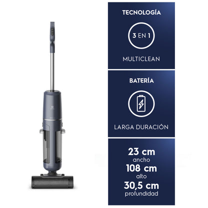 Aspiradora Mopa Inalámbrica MultiClean 3 en 1 EMC2500 Electrolux7#Azul