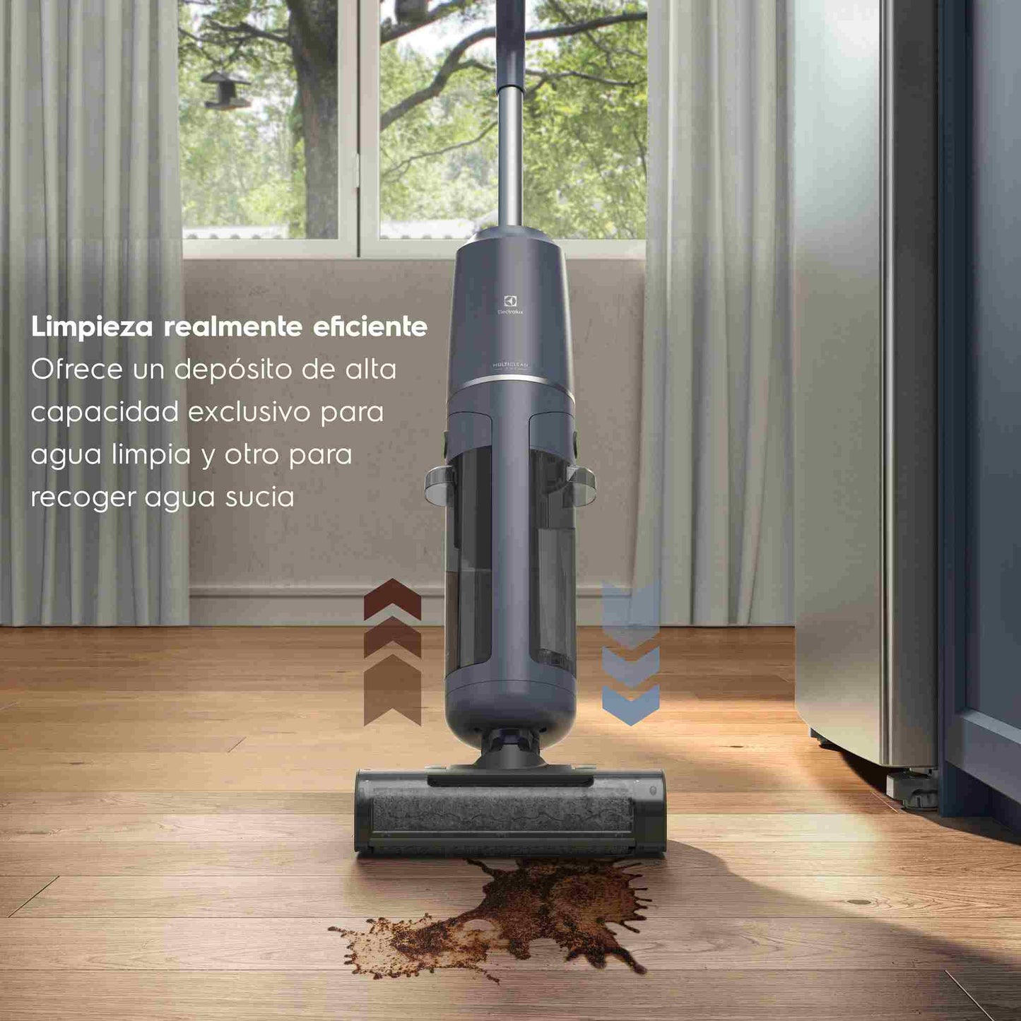 Aspiradora Mopa Inalámbrica MultiClean 3 en 1 EMC2500 Electrolux12#Azul