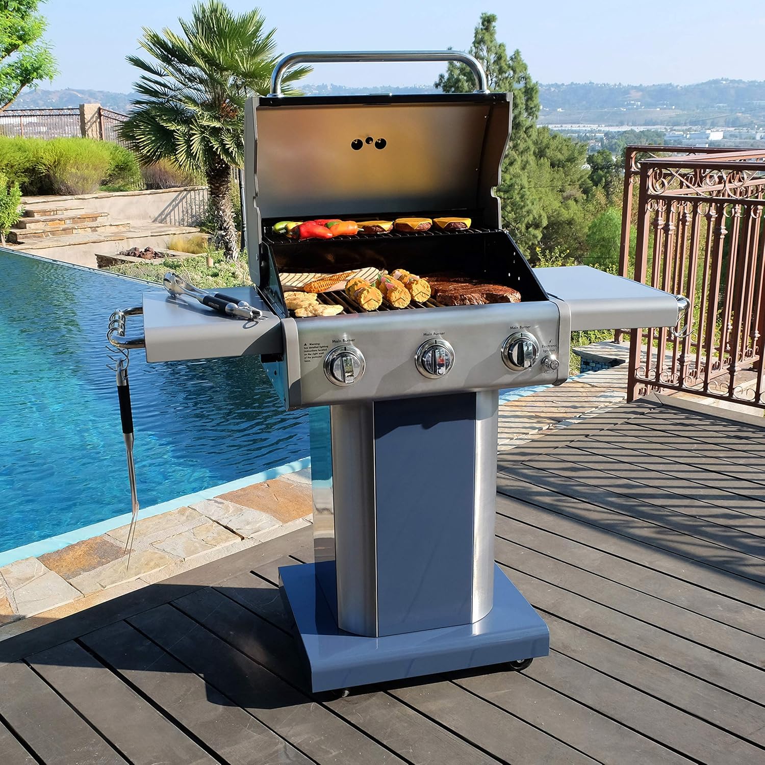 Parrilla A Gas 3 Quemadores KE-P4030 Kenmore.8#Negro