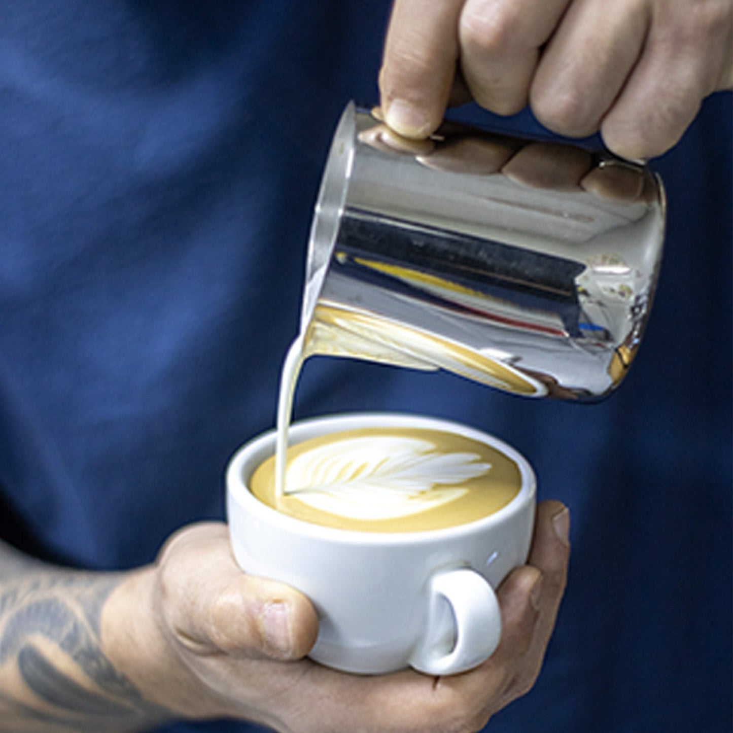 Classic Milk Pitcher 360ml/12oz Rhino2#Plateado