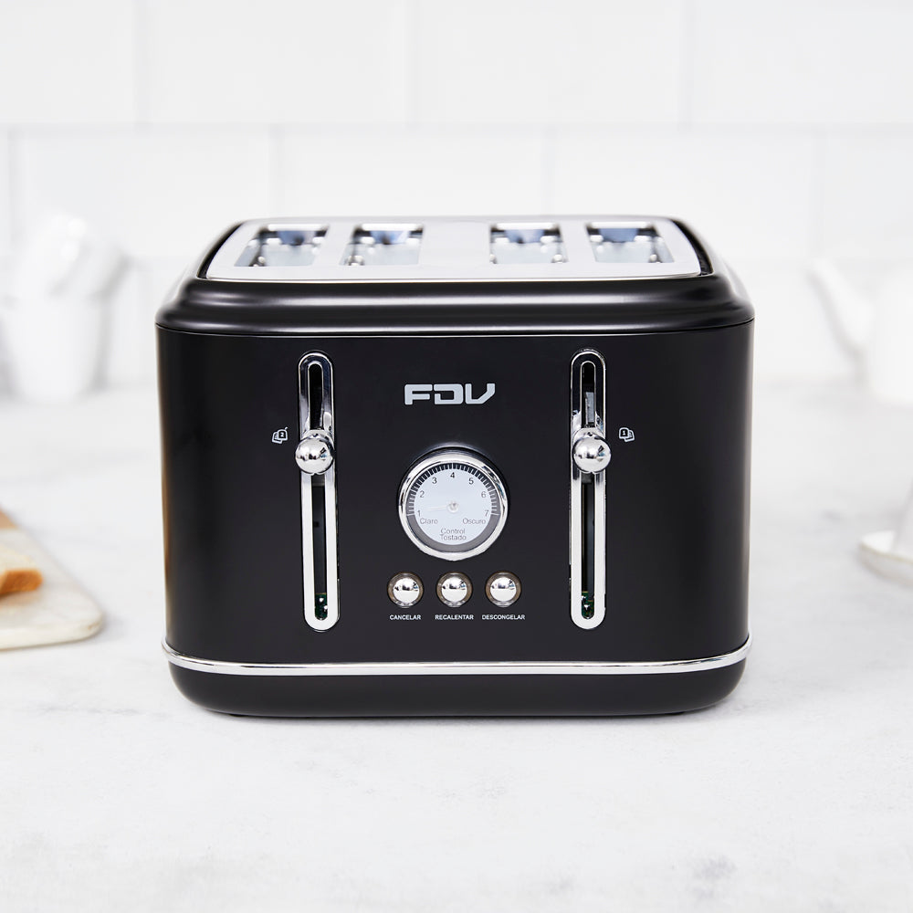 Tostador 4 Rebanadas Iconic Black FDV-Kitchen Center
