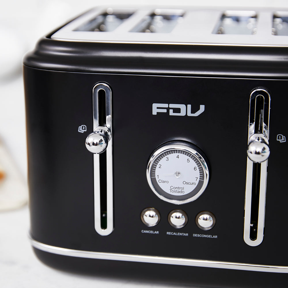 Tostador 4 Rebanadas Iconic Black FDV-Kitchen Center