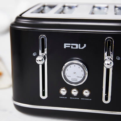 Tostador 4 Rebanadas Iconic Black FDV-Kitchen Center